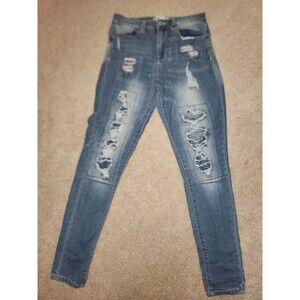 Mudd Size 7 High Rise Jegging Distressed Skinny Jeans